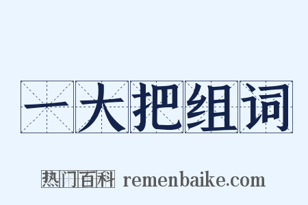 一大把组词是什么意思的图片